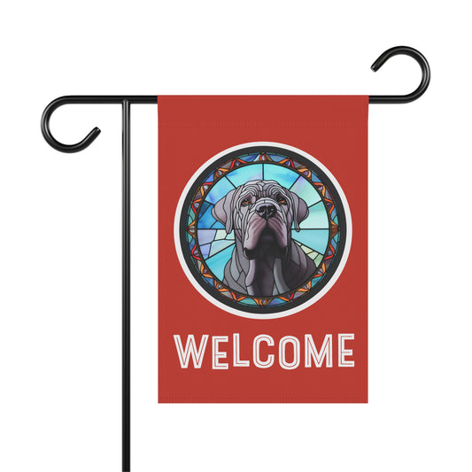 Neapolitan Mastiff Welcome 2-Sided Garden & House Flag/Banner