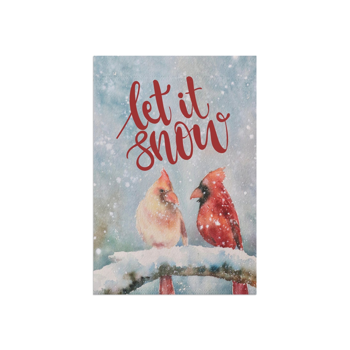 Let it Snow Cardinals 2-Sided Garden & House Banner