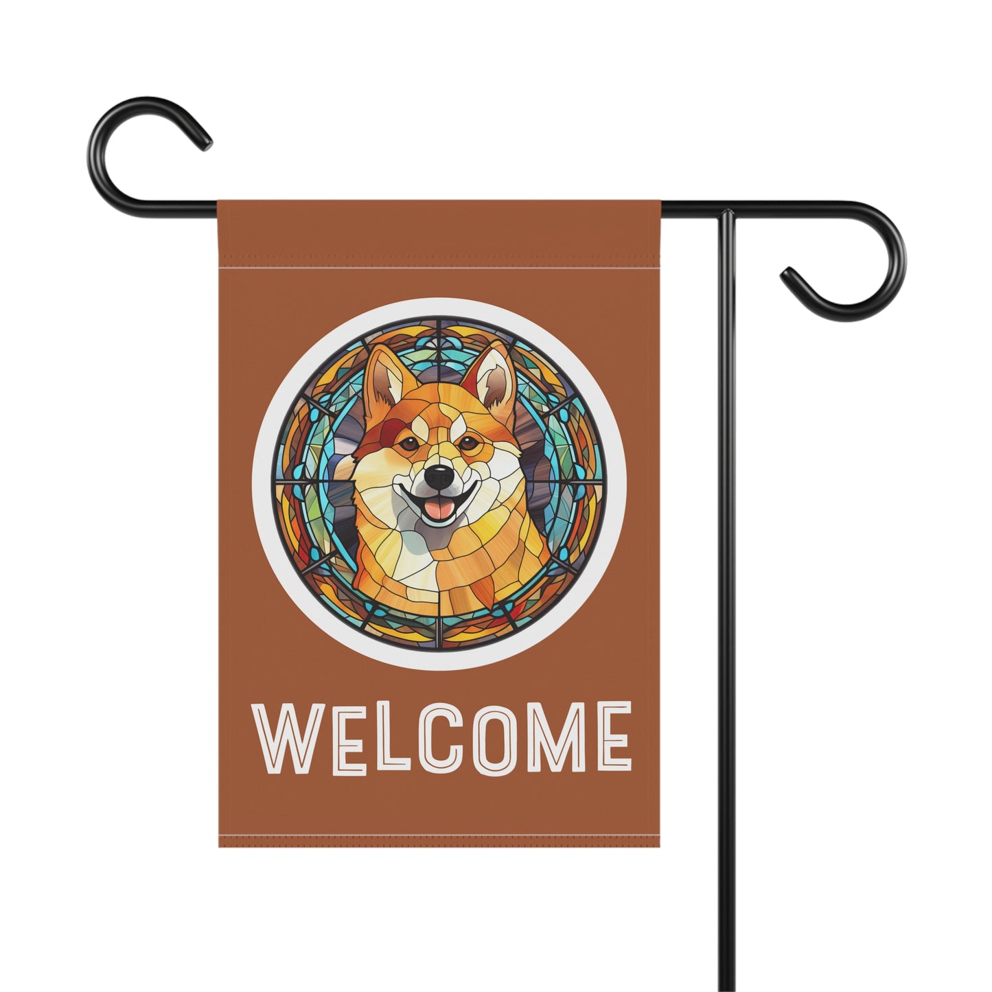 Shiba Inu Welcome 2-Sided Garden & House Flag/Banner