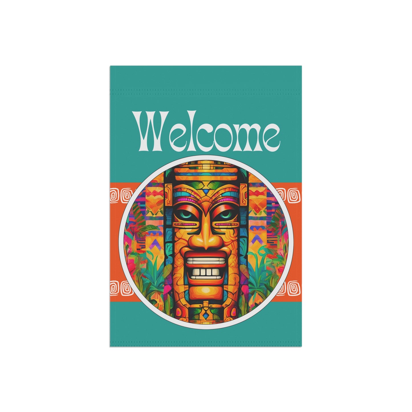 Tiki Carl Welcome 2-Sided Garden & House Flag/Banner