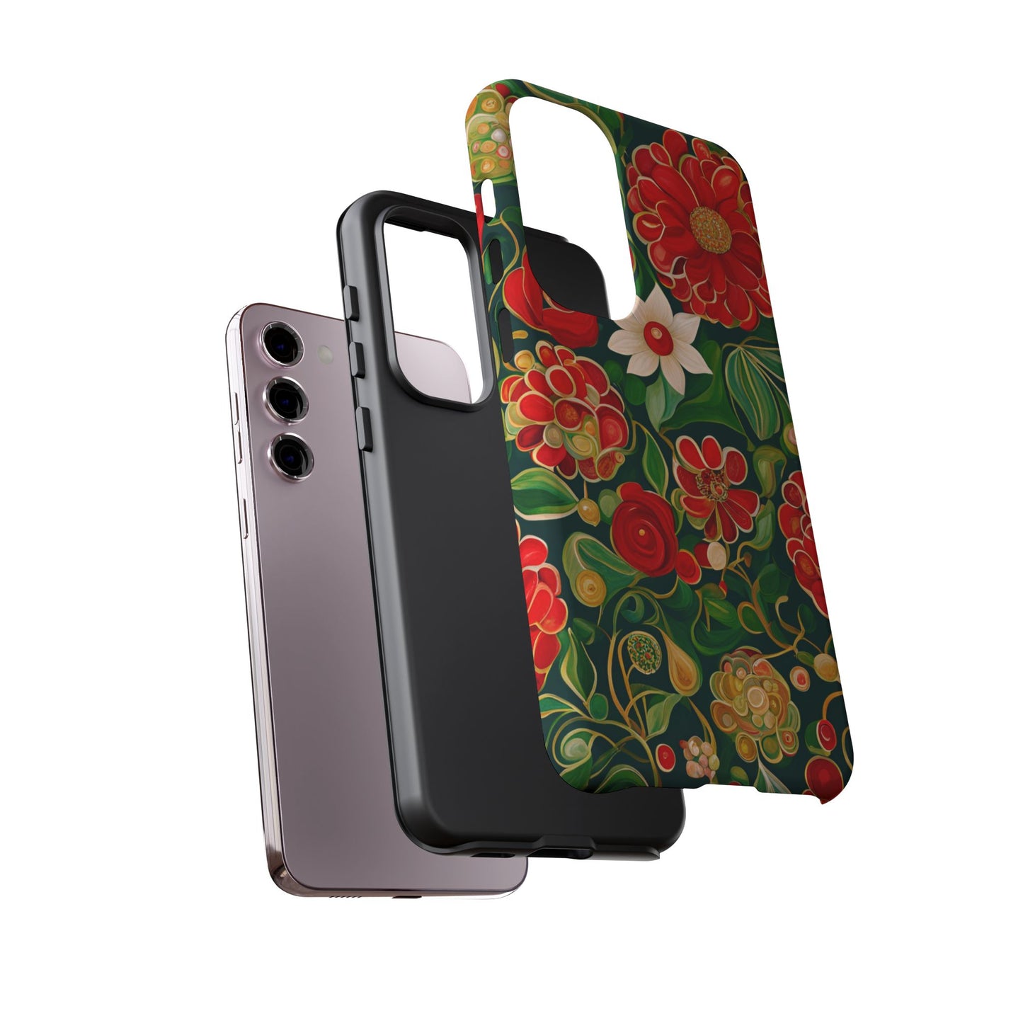 December Flowers iPhone Samsung Galaxy Google Pixel Tough Cases