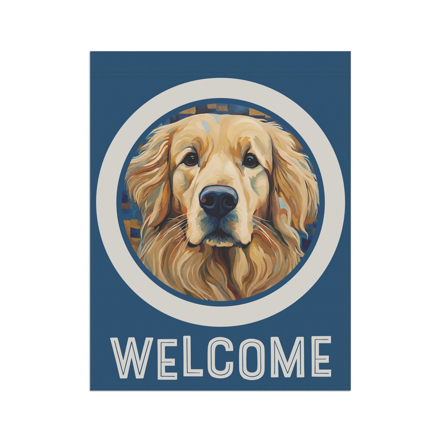 Golden Retriever Welcome 2-Sided Garden & House Flag/Banner