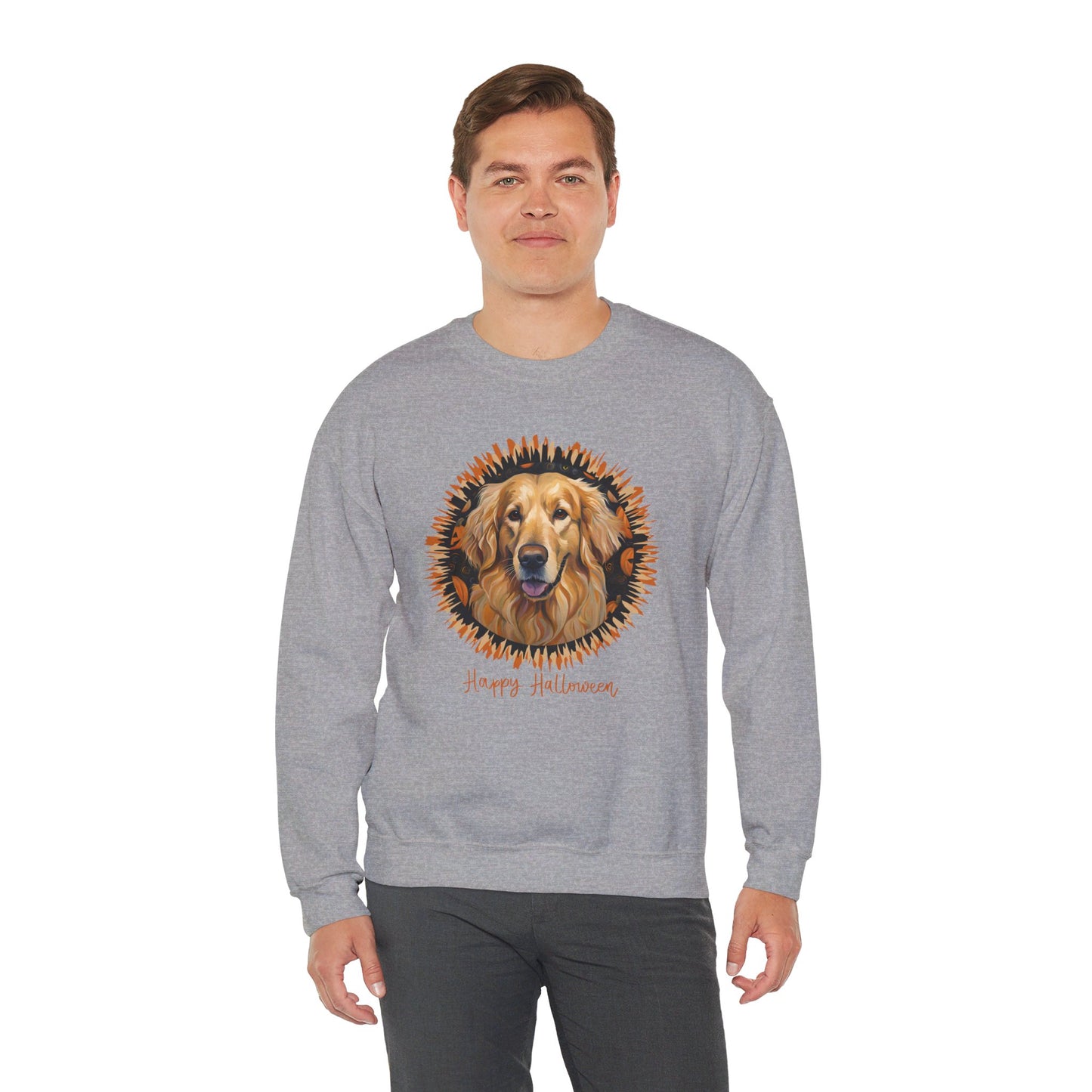 Golden Retriever Halloween Unisex Heavy Blend™ Crewneck Sweatshirt