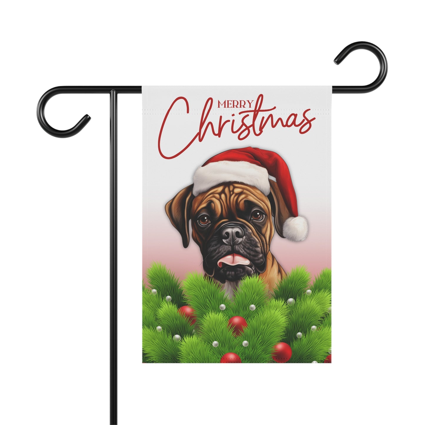 Boxer Merry Christmas Garden & House Flag/Banner