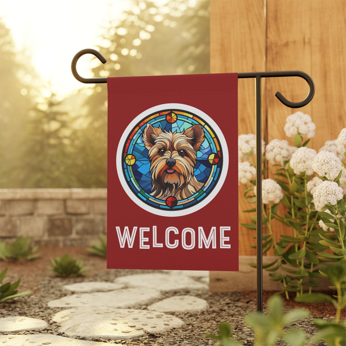 Yorkshire Terrier Welcome 2-Sided Garden & House Flag/Banner