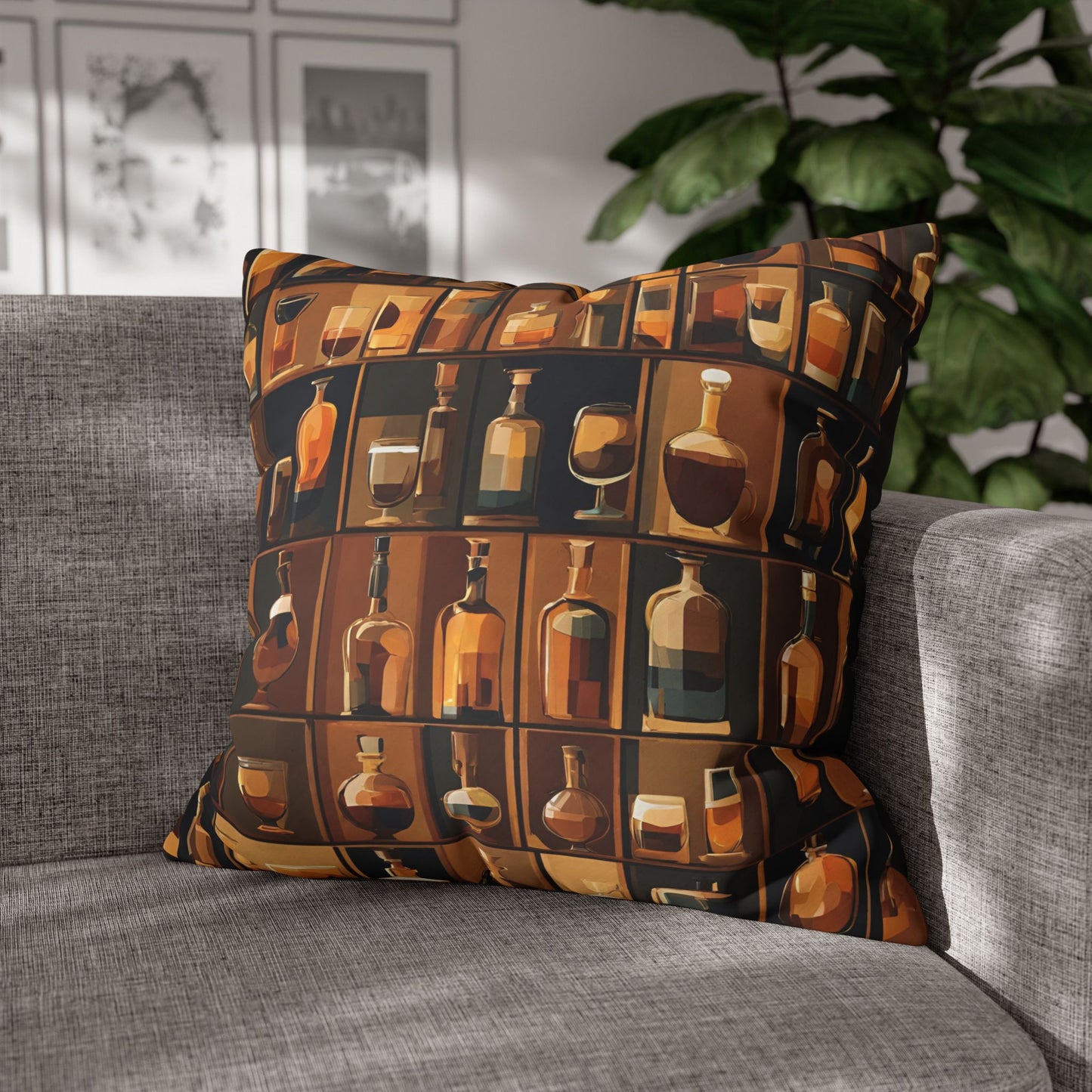 Well Stocked Square Poly Canvas Pillowcase