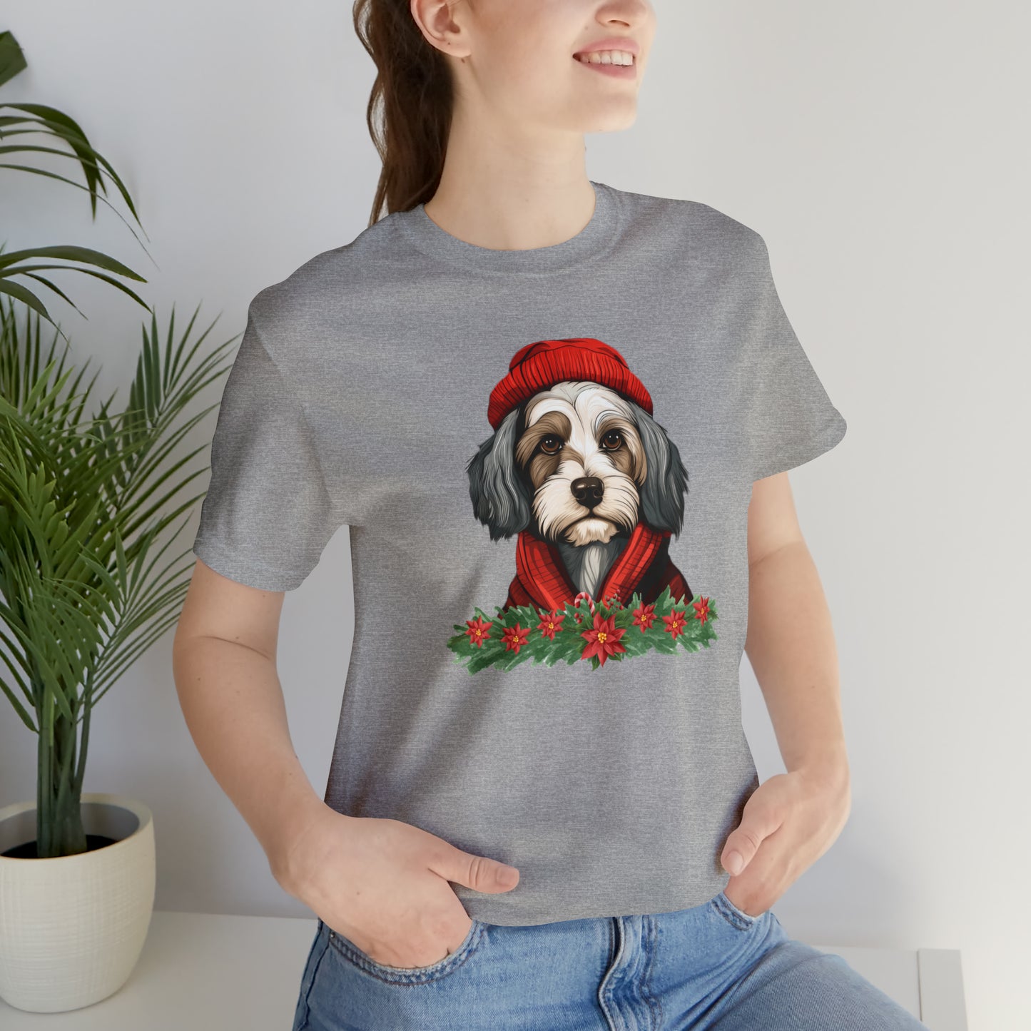 Havanese in Hat & Scarf Unisex Jersey Short Sleeve Tee