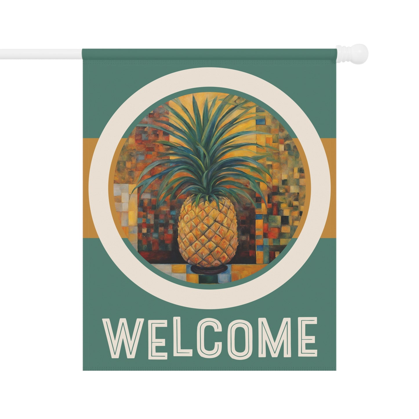 Pineapple Delight Welcome 2-Sided Garden & House Flag/Banner