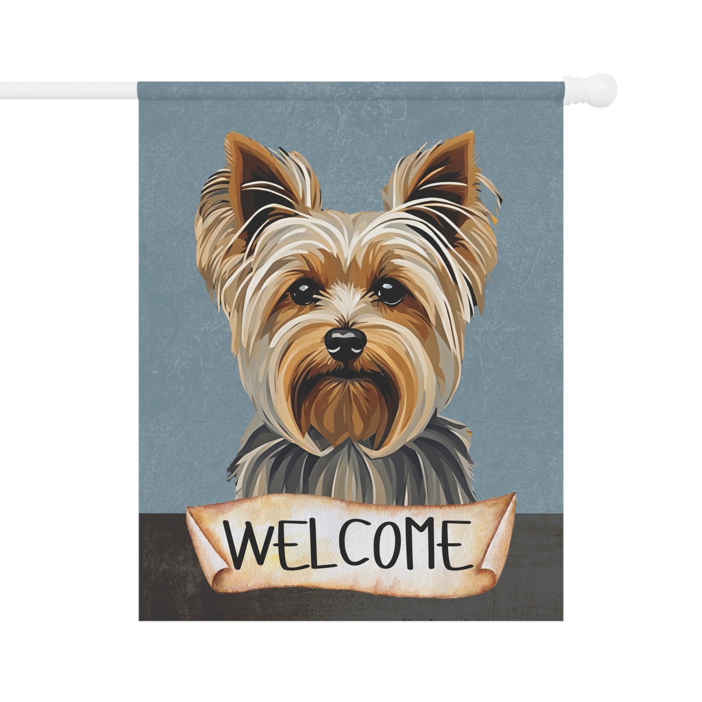 Yorkshire Terrier Welcome 2-Sided Garden & House Flag/Banner