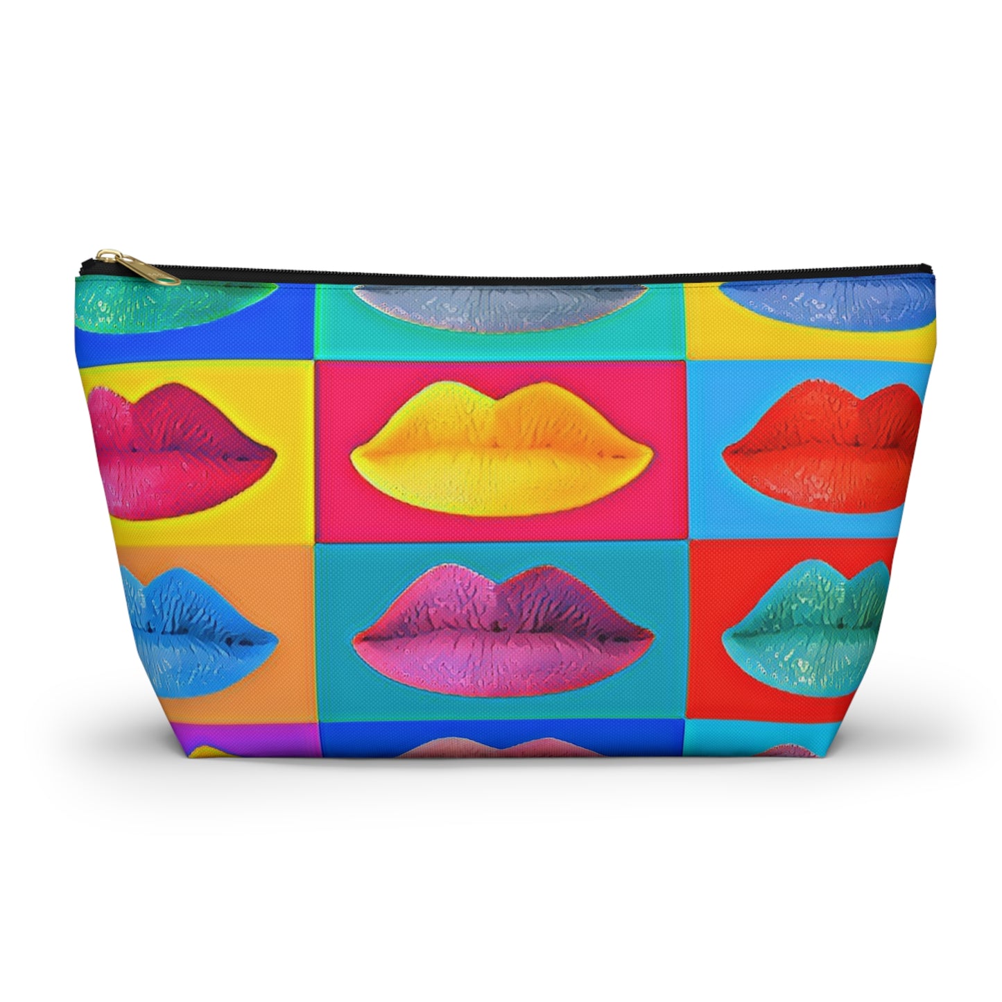 Pop Art Lips Accessory Pouch w T-bottom