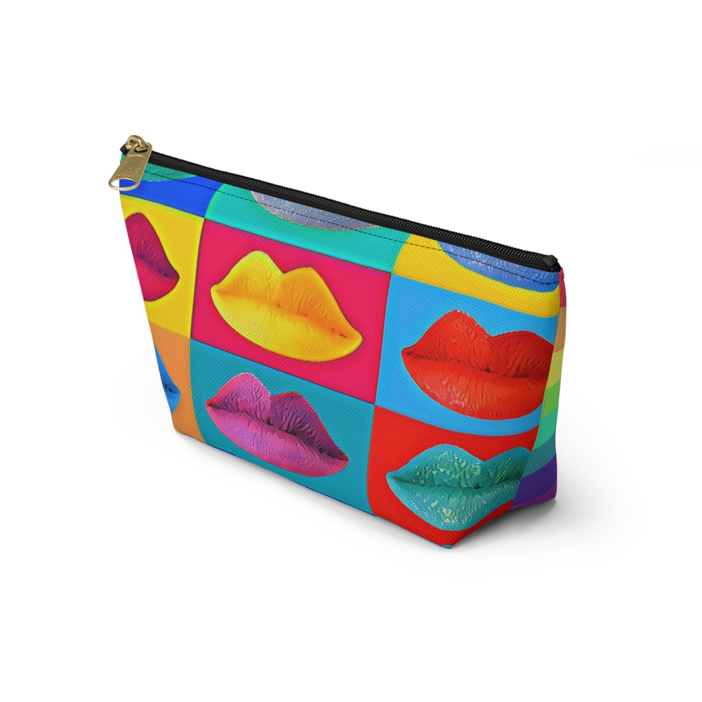 Pop Art Lips Accessory Pouch w T-bottom