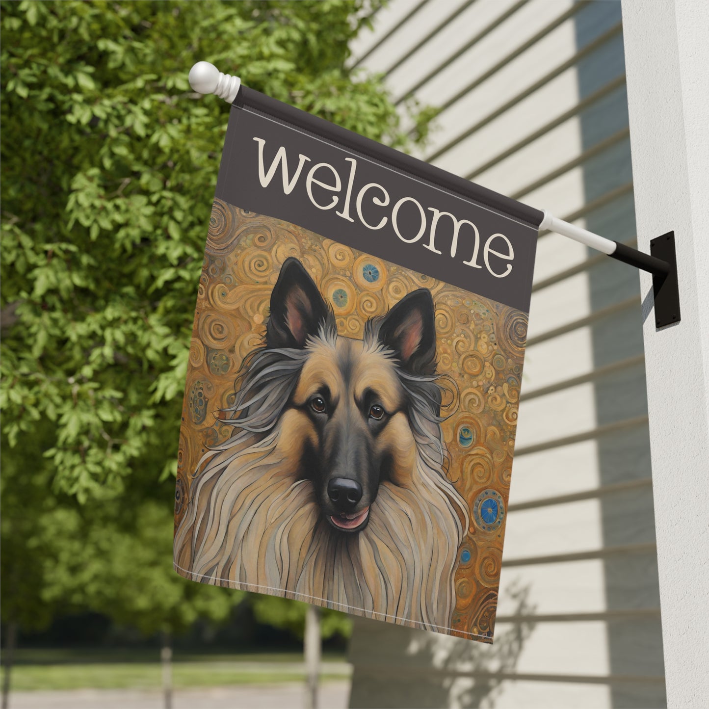 Belgian Tervuren Welcome 2-Sided Garden & House Flag/Banner