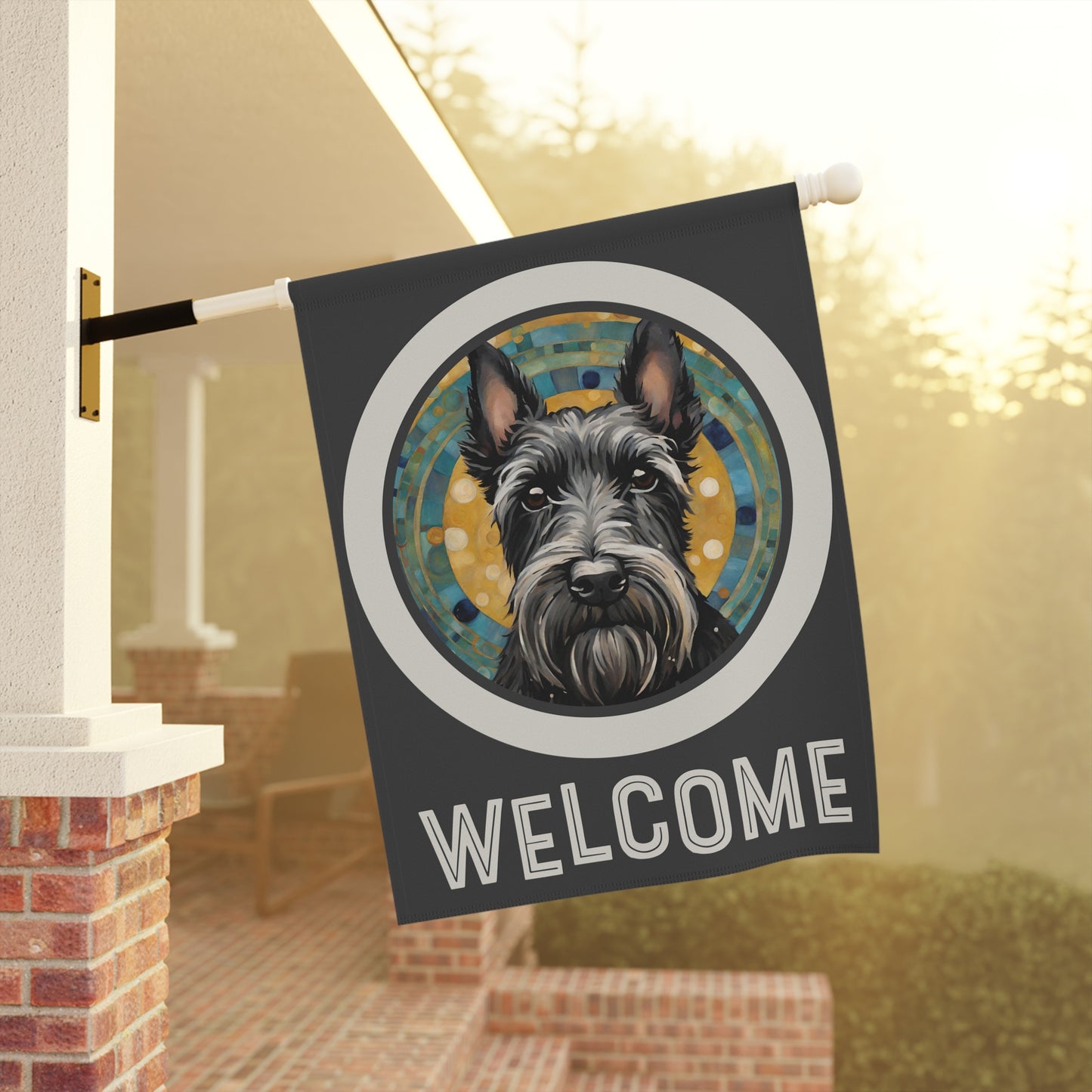 Scottish Terrier Welcome 2-Sided Garden & House Flag/Banner