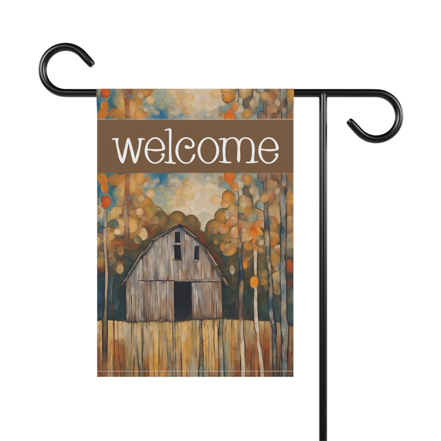 Old Barn Welcome 2-Sided Garden & House Flag/Banner