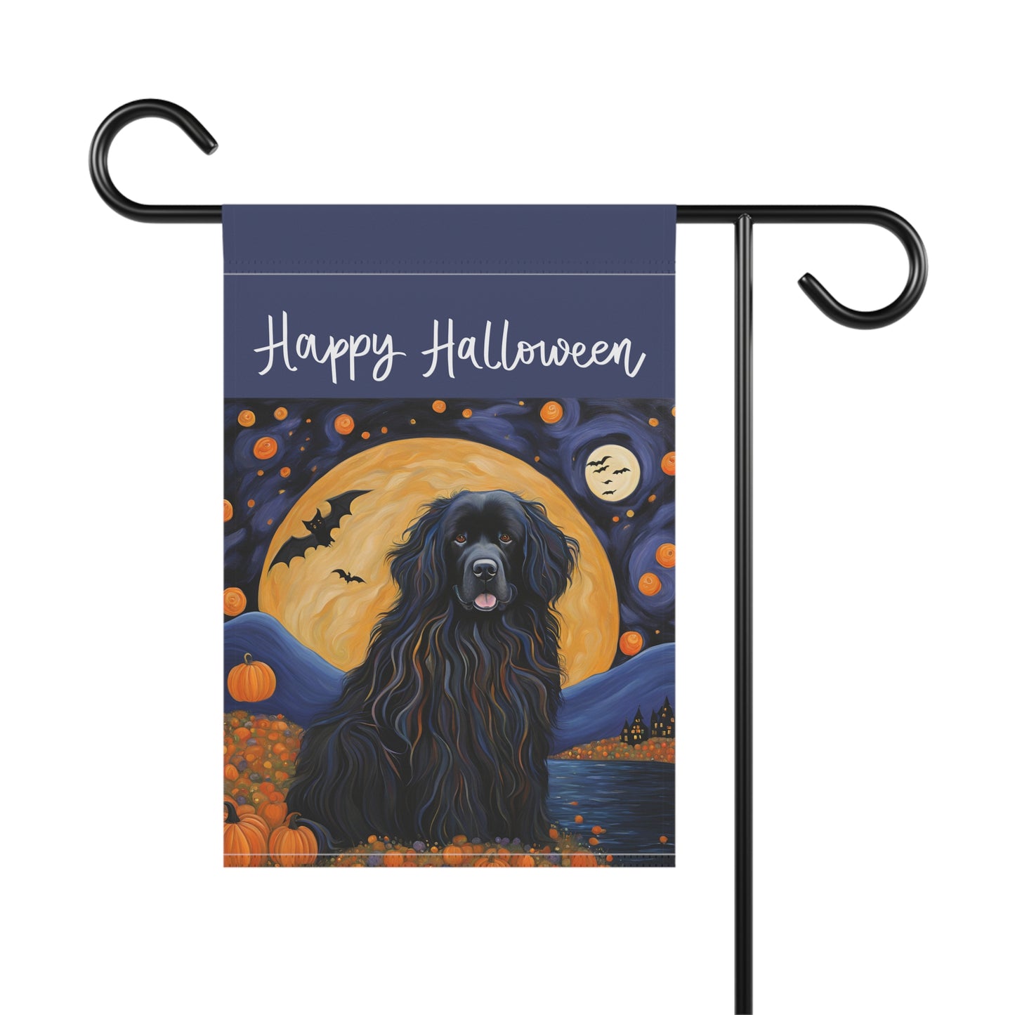 Newfoundland Happy Halloween 2-Sided Garden & House Flag/Banner