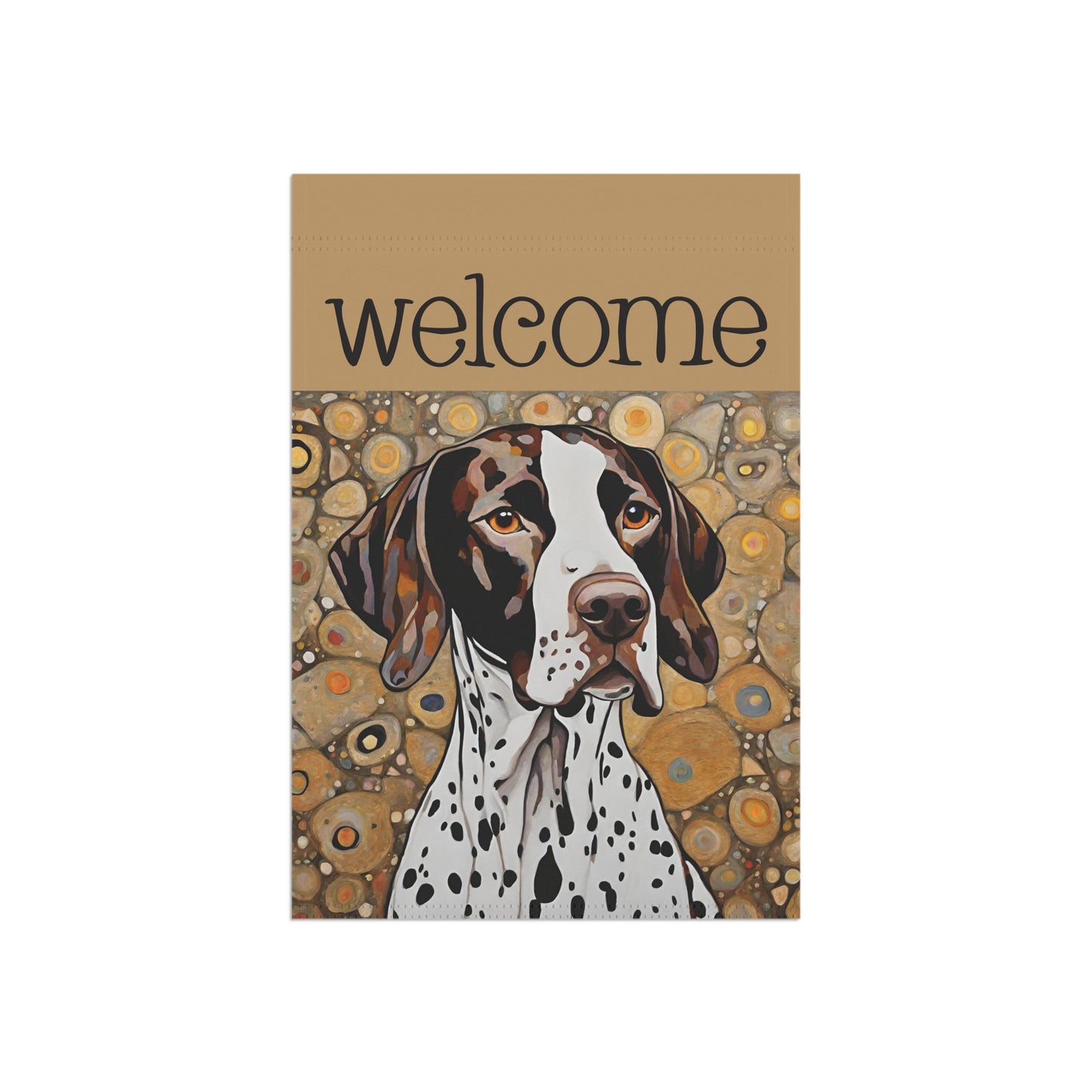 Pointer Welcome 2-Sided Garden & House Flag/Banner