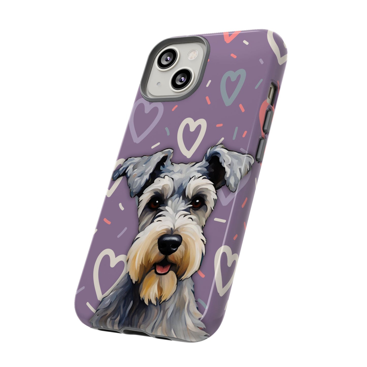 Miniature Schnauzer Love iPhone Samsung Galaxy Google Pixel Glossy Tough Case