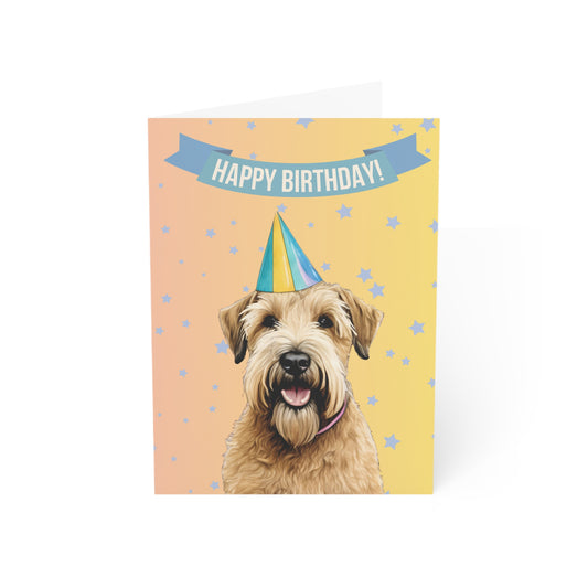 Wheaten Terrier Happy Birthday 5 x 7 Greeting Cards (10 Pack)