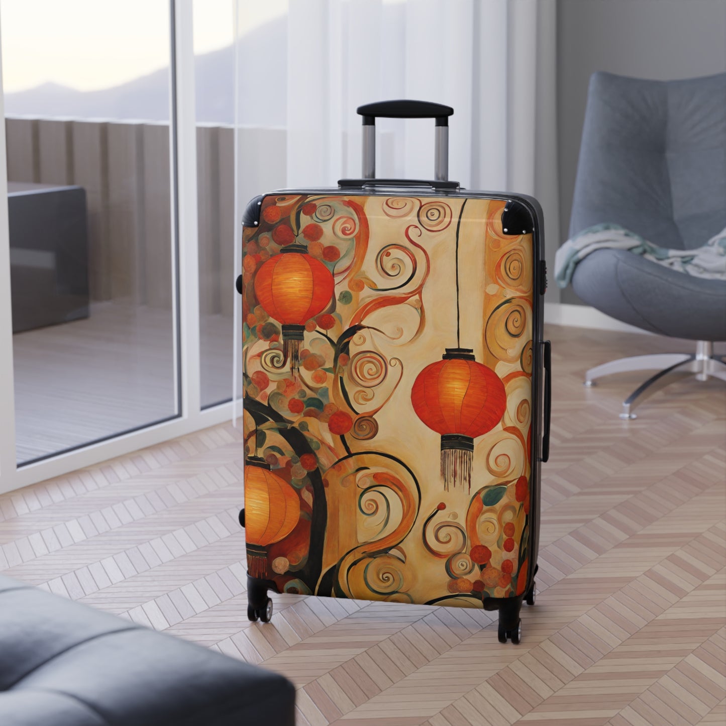 Lanterns & Swirls Suitcase