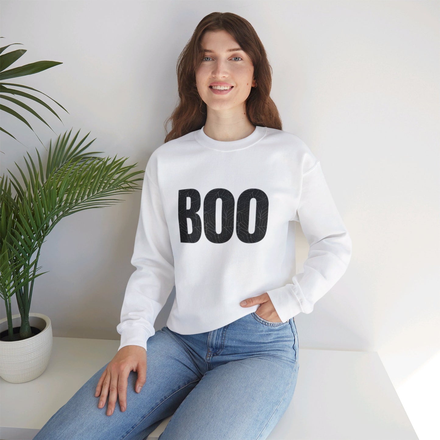 Spider Web BOO Unisex Heavy Blend™ Crewneck Sweatshirt