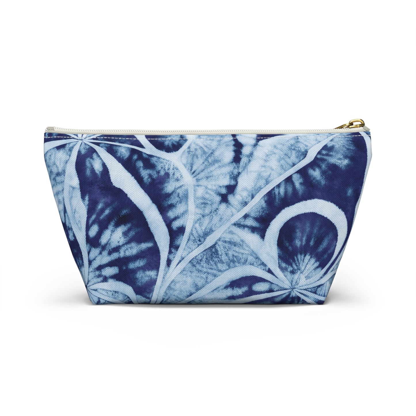 Shibori Indigo Accessory Pouch w T-bottom