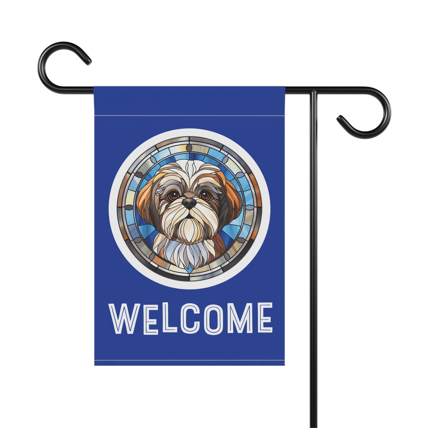 Shih Tzu Welcome 2-Sided Garden & House Flag/Banner