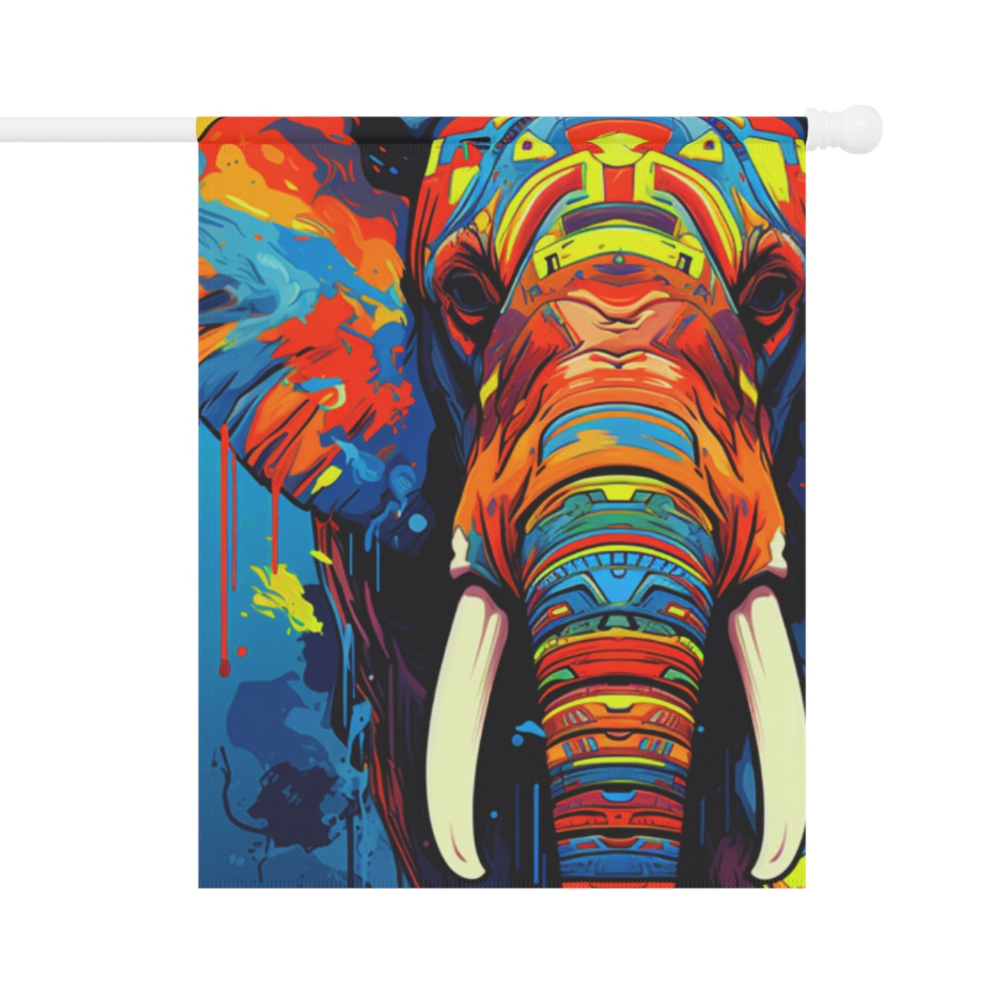 Just For the Helephant Abstract 2-Sided Garden & House Flag/Banner