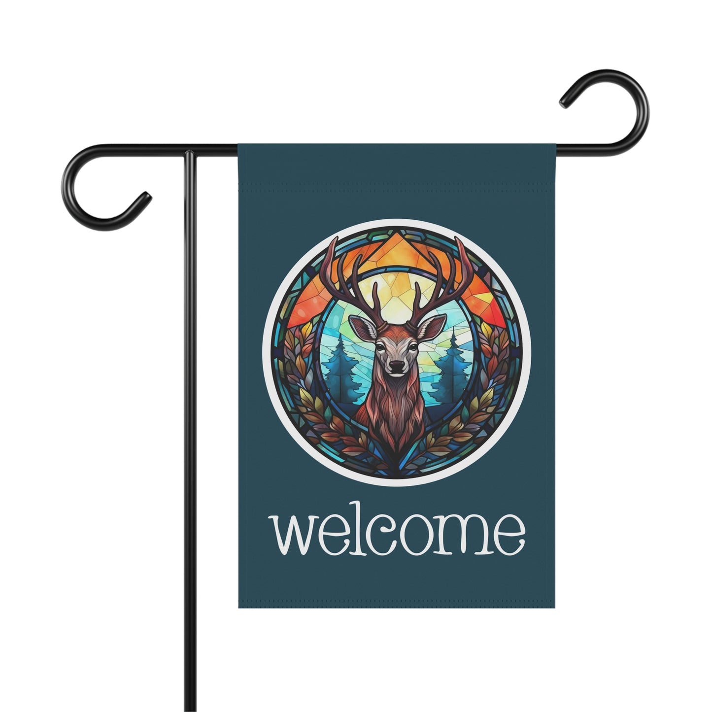 Buck Welcome 2-Sided Garden & House Flag/Banner