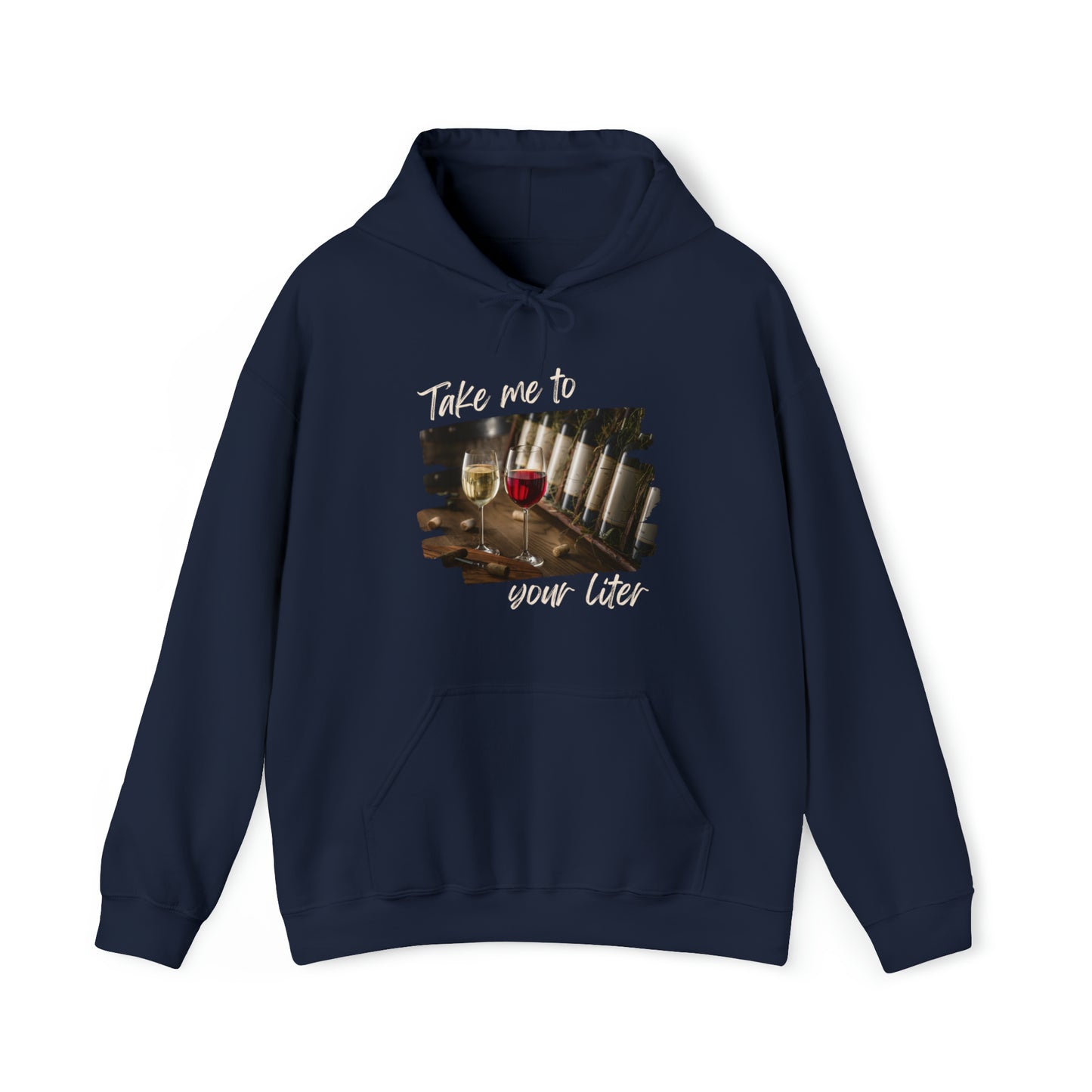 Take Me to Your Liter Wine Unisex Heavy Blend™ Hooded Sweatshirt