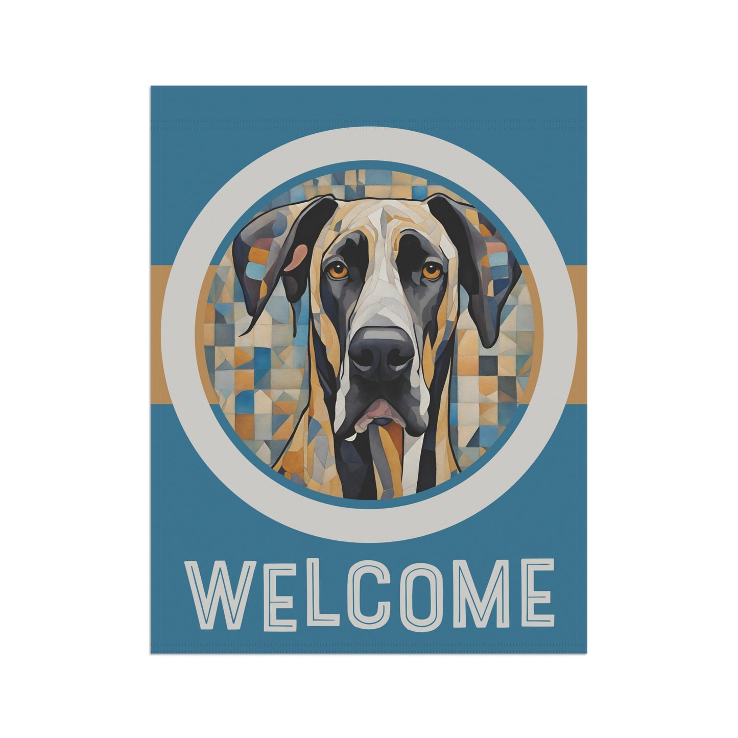 Great Dane Welcome 2-Sided Garden & House Flag/Banner