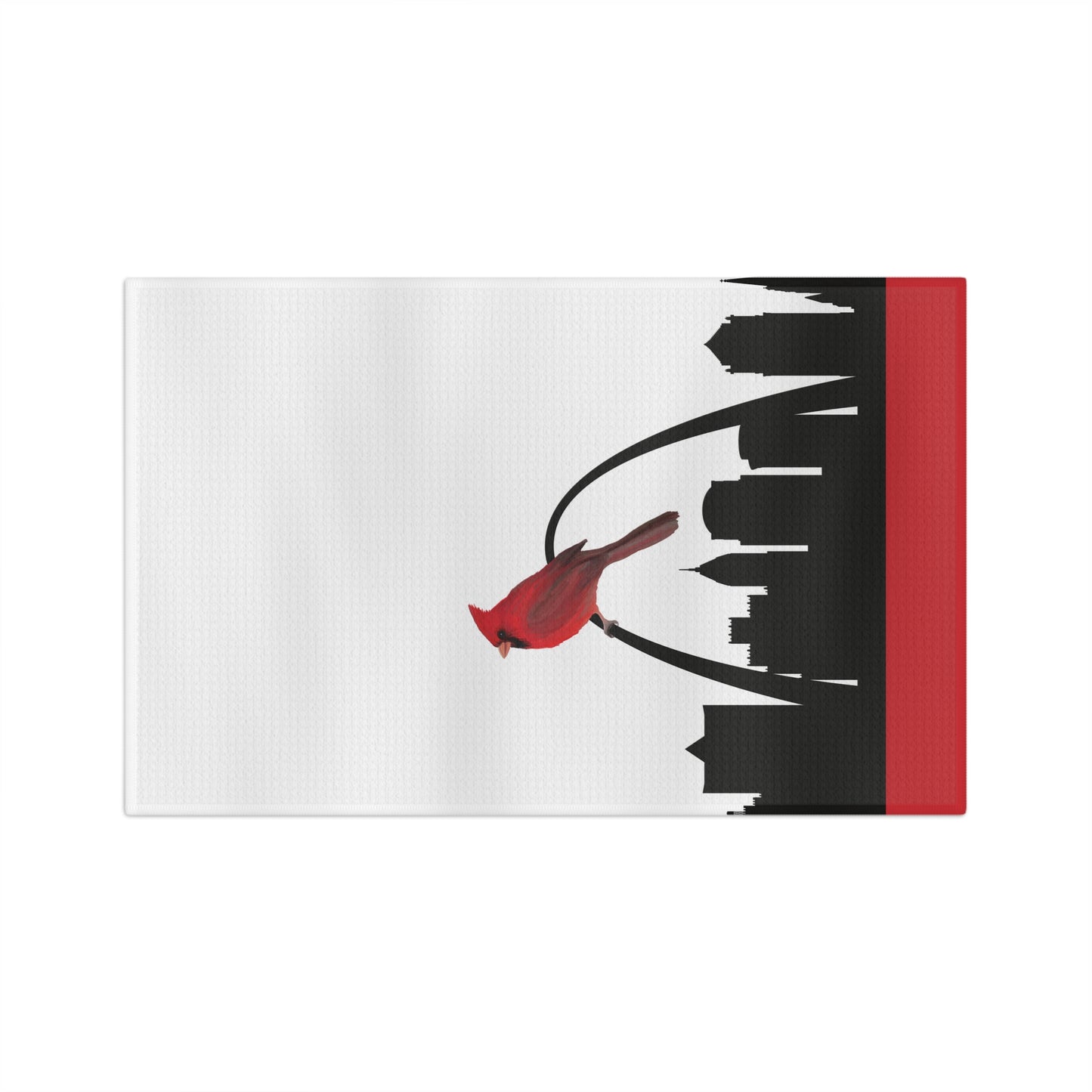 STL Skyline & Cardinal Microfiber Tea Towel