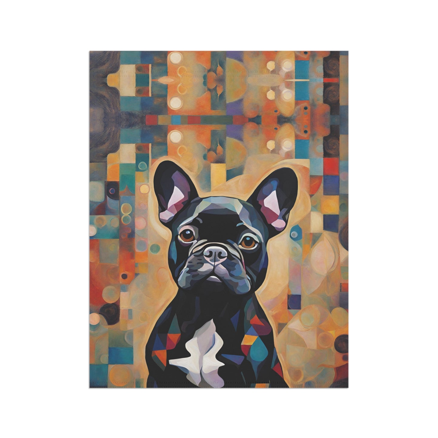 Funky French Bulldog 2-Sided Garden & House Flag/Banner