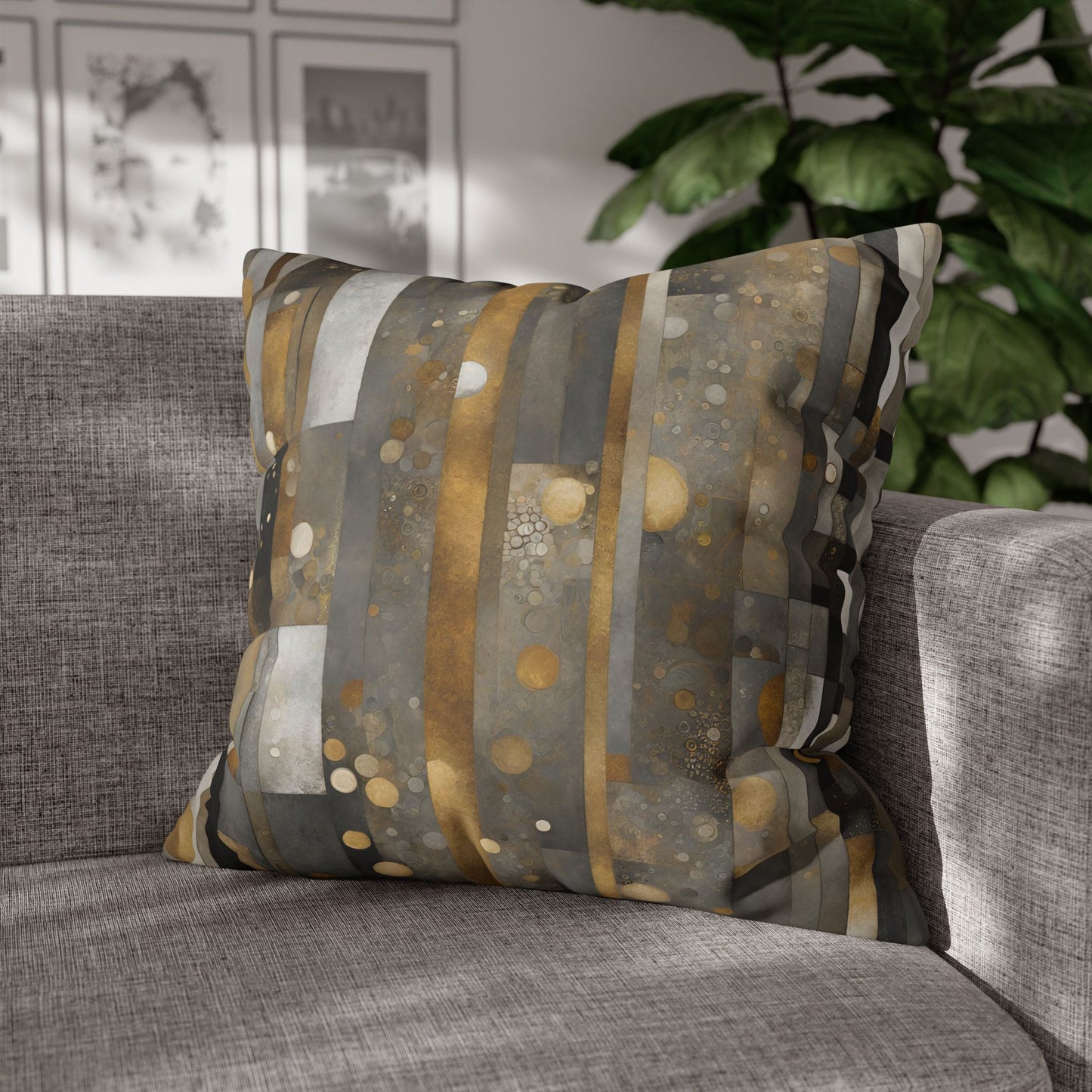 Chesterfield Abstract Square Poly Canvas Pillowcase