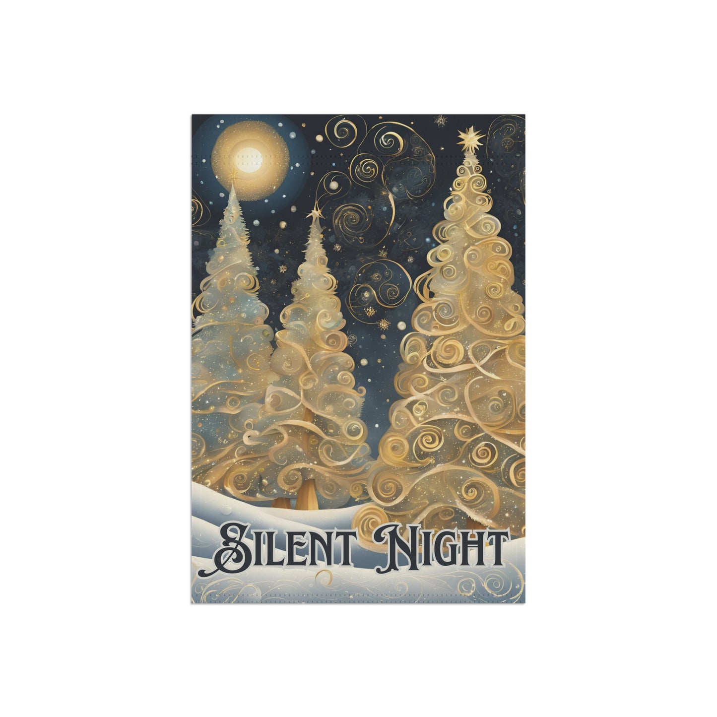 Silent Night 2-Sided Garden & House Flag/Banner