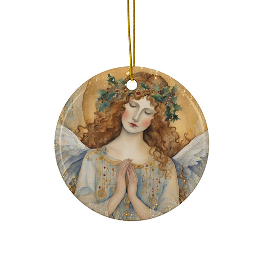 Guardian Angel 3" Ceramic Ornaments, 2-Side Print, (1pc, 10pcs)