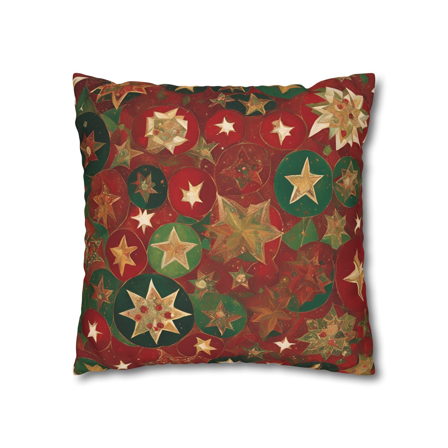 Holidaze Starz Square Poly Canvas Pillowcase