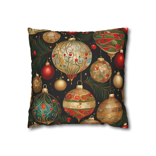 Decorate the Tree Square Poly Canvas Pillowcase