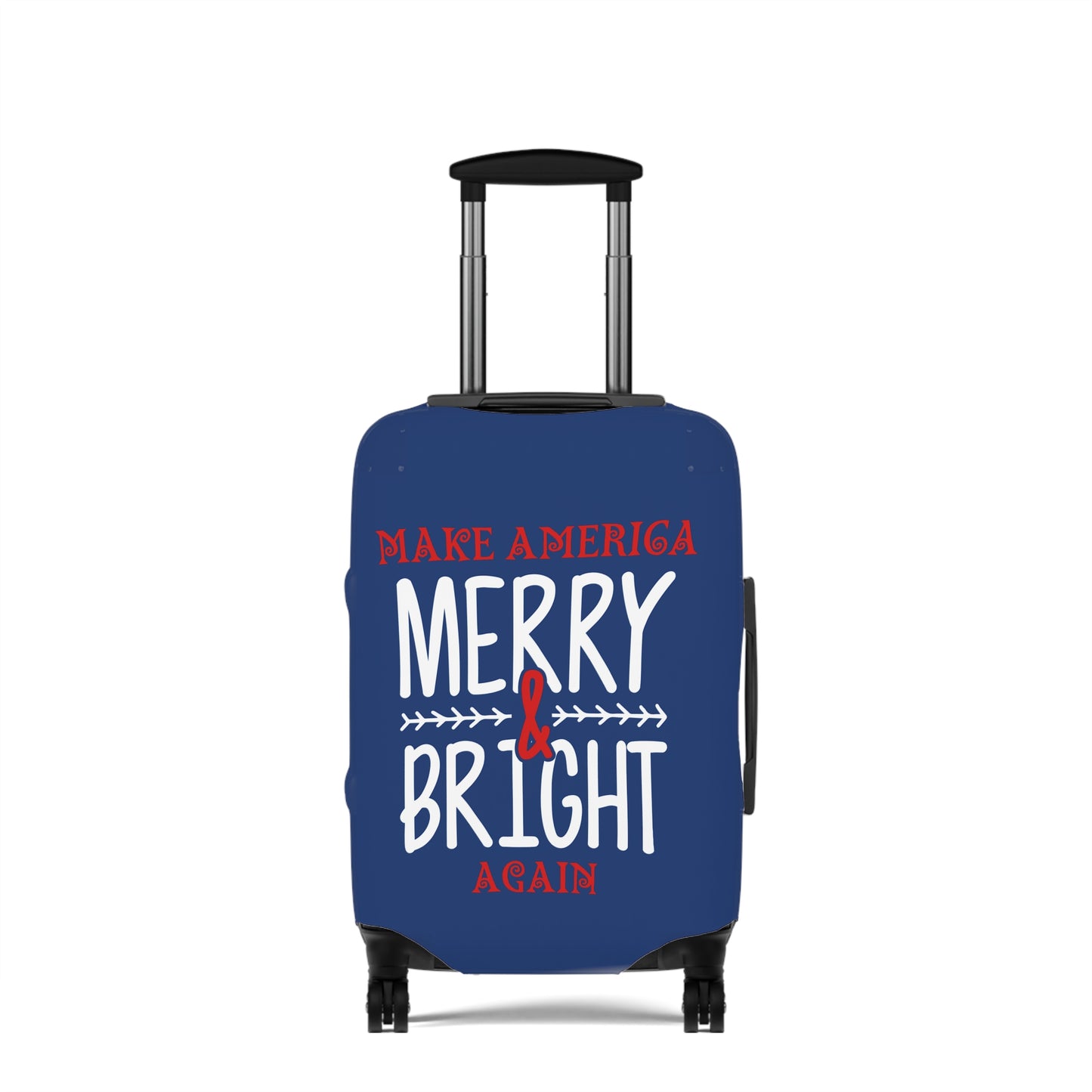 Bold Make America Merry & Bright Again Royal Luggage Cover