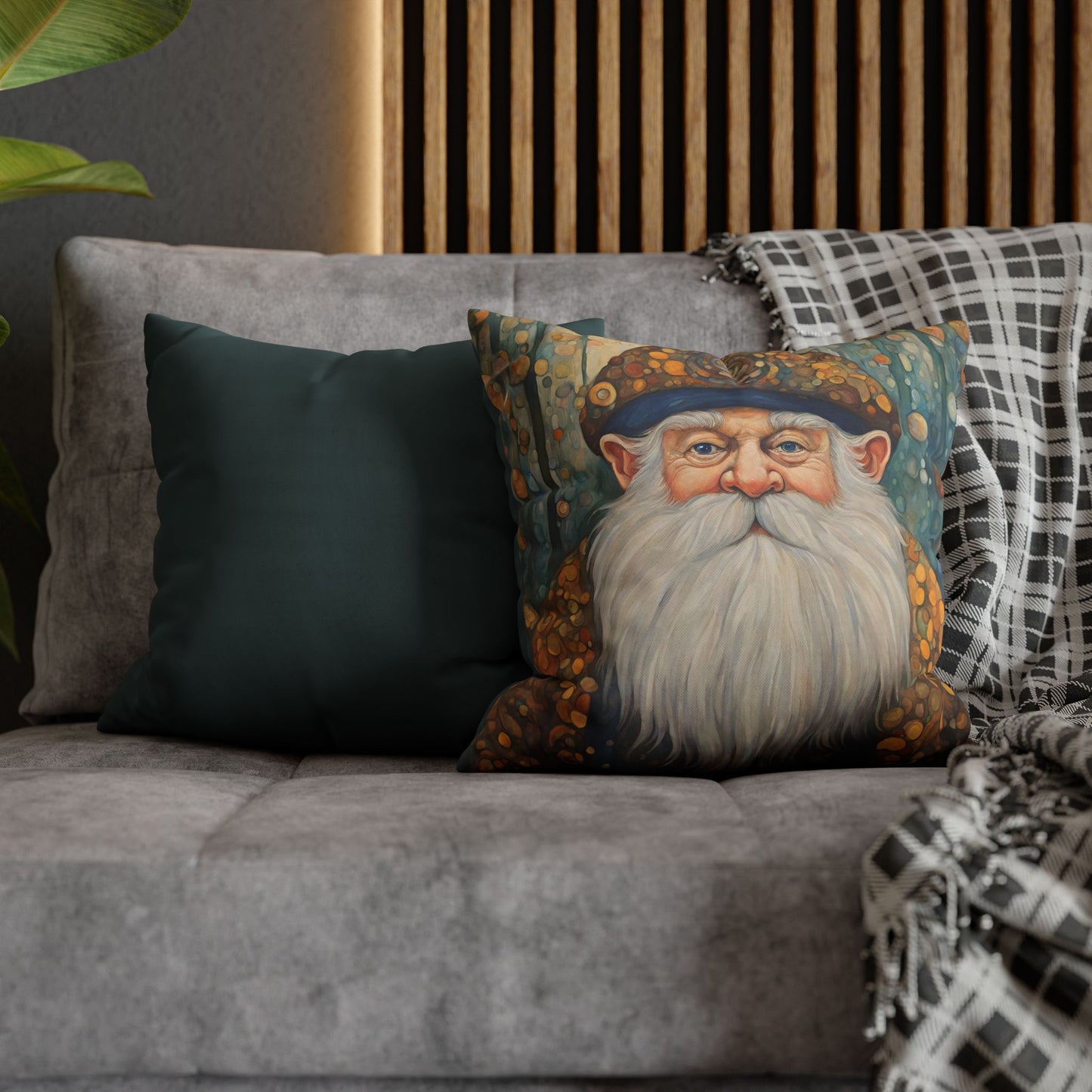 The Gnome Square Poly Canvas Pillowcase