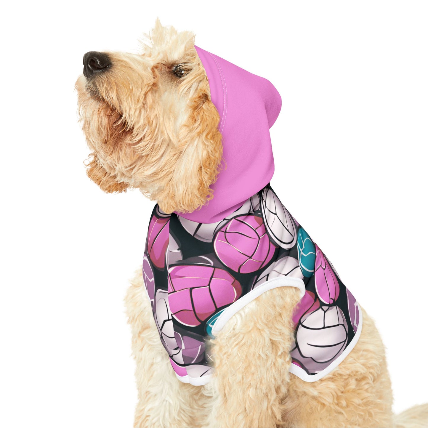 Volleyball Pink Pet Hoodie