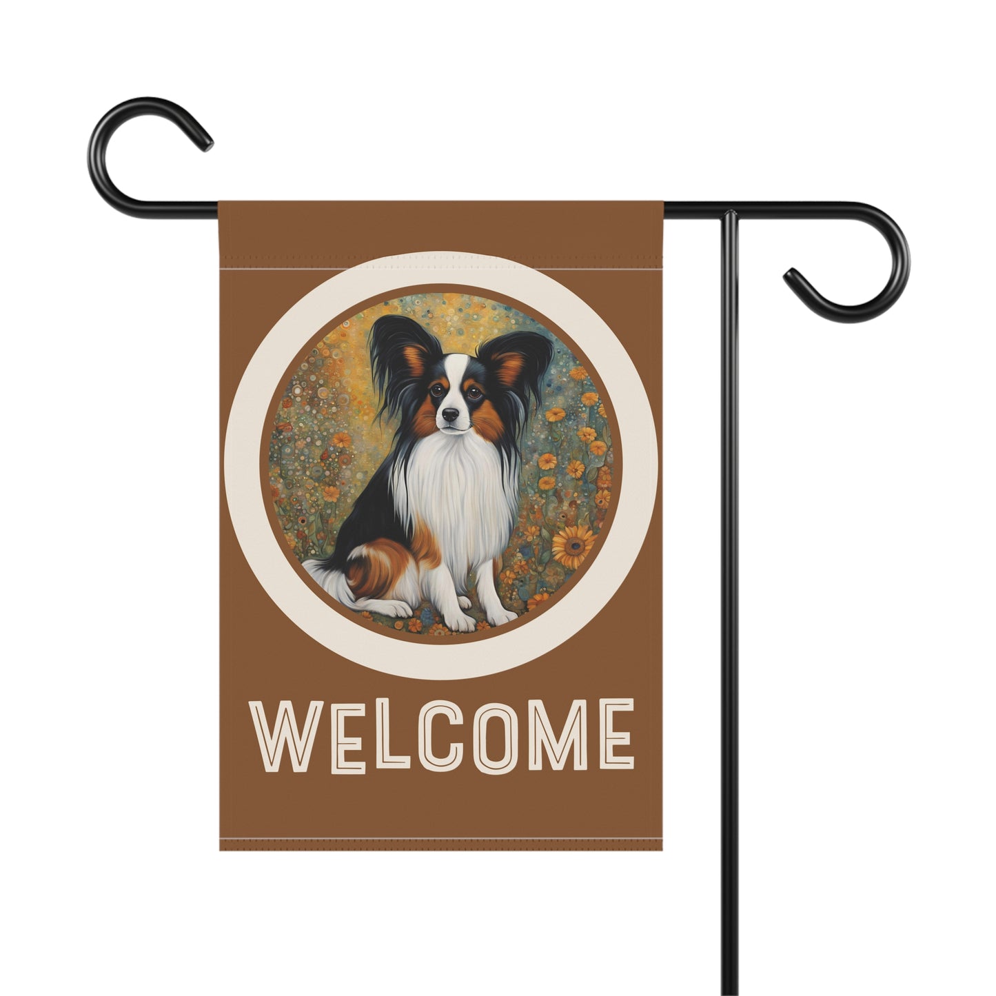 Papillon Welcome 2-Sided Garden & House Flag/Banner