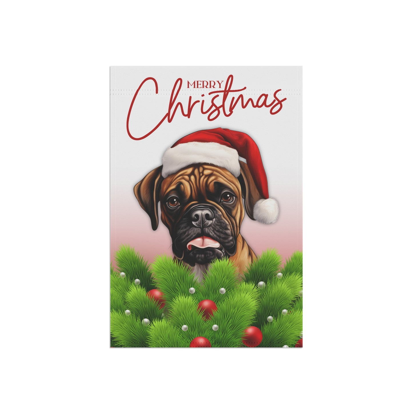 Boxer Merry Christmas Garden & House Flag/Banner