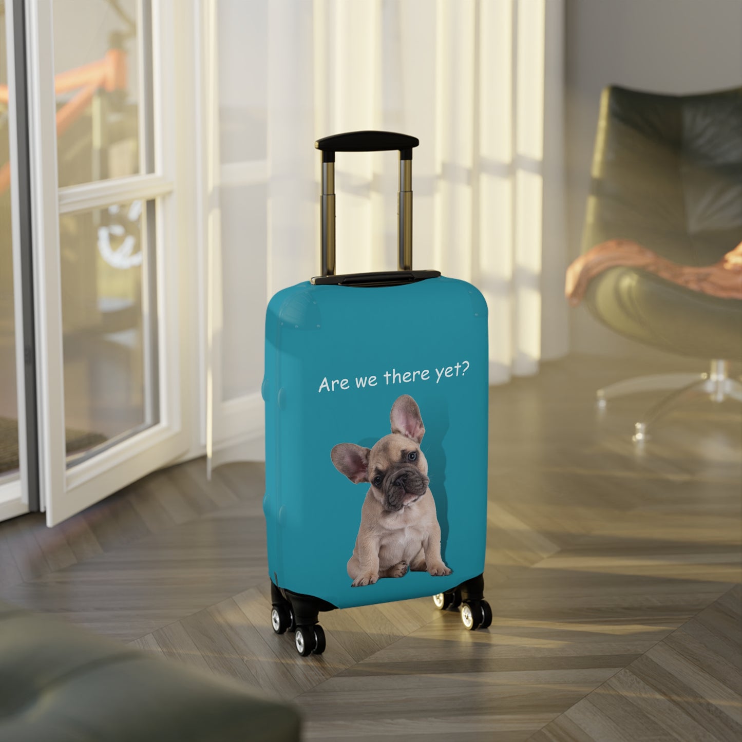 French Bulldog Are We There Yet Luggage Cover