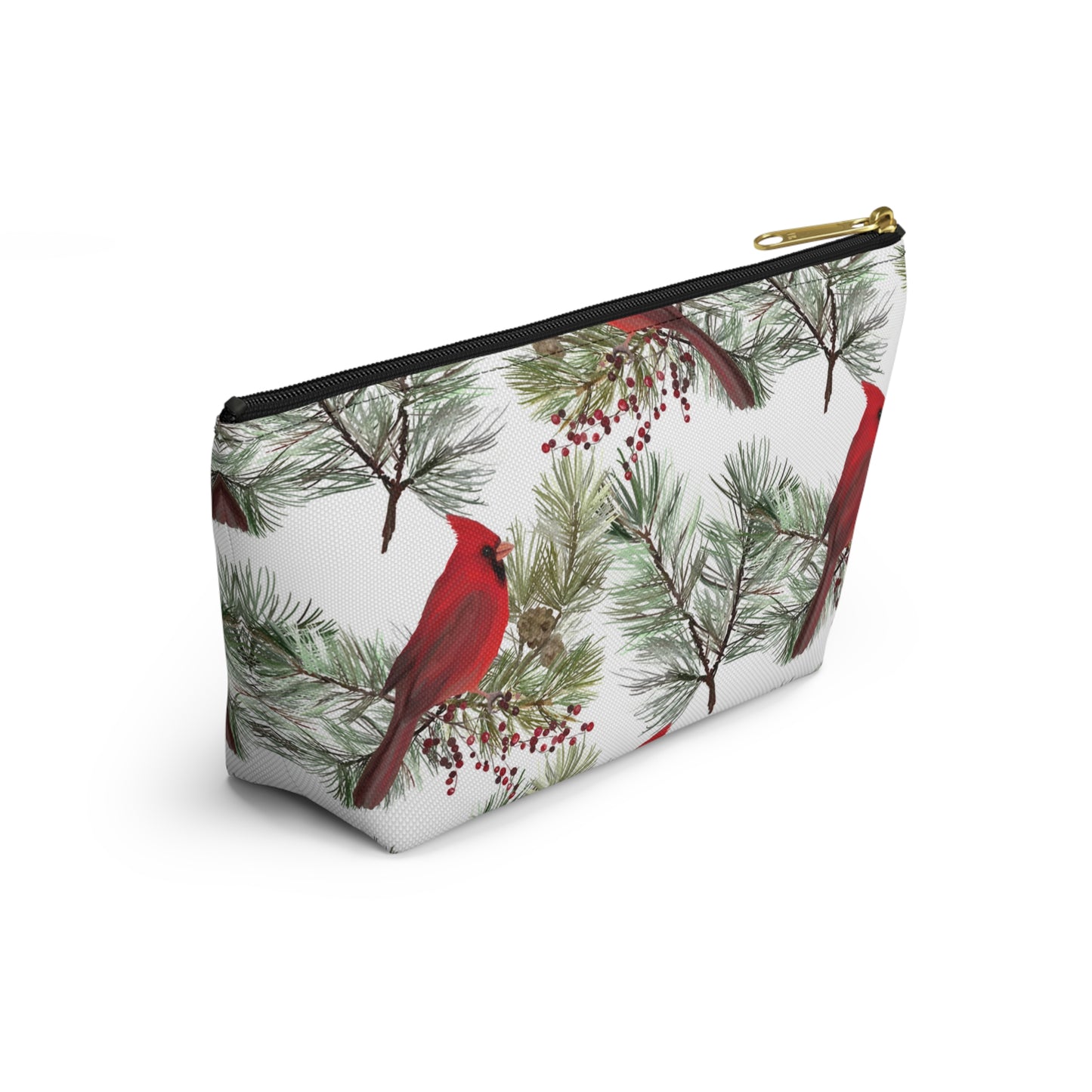 Winter Cardinals Accessory Pouch w T-bottom