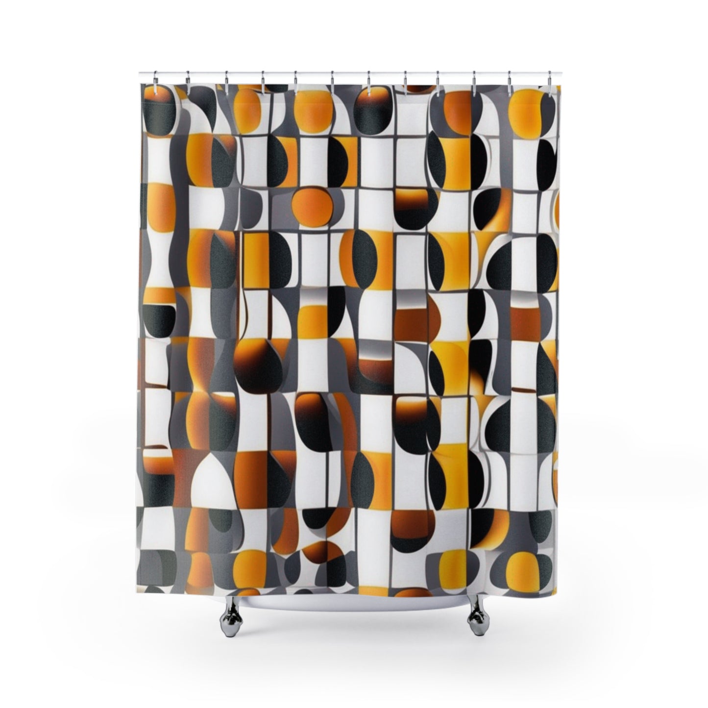 Beer Glasses Abstract Art Polyester Shower Curtain