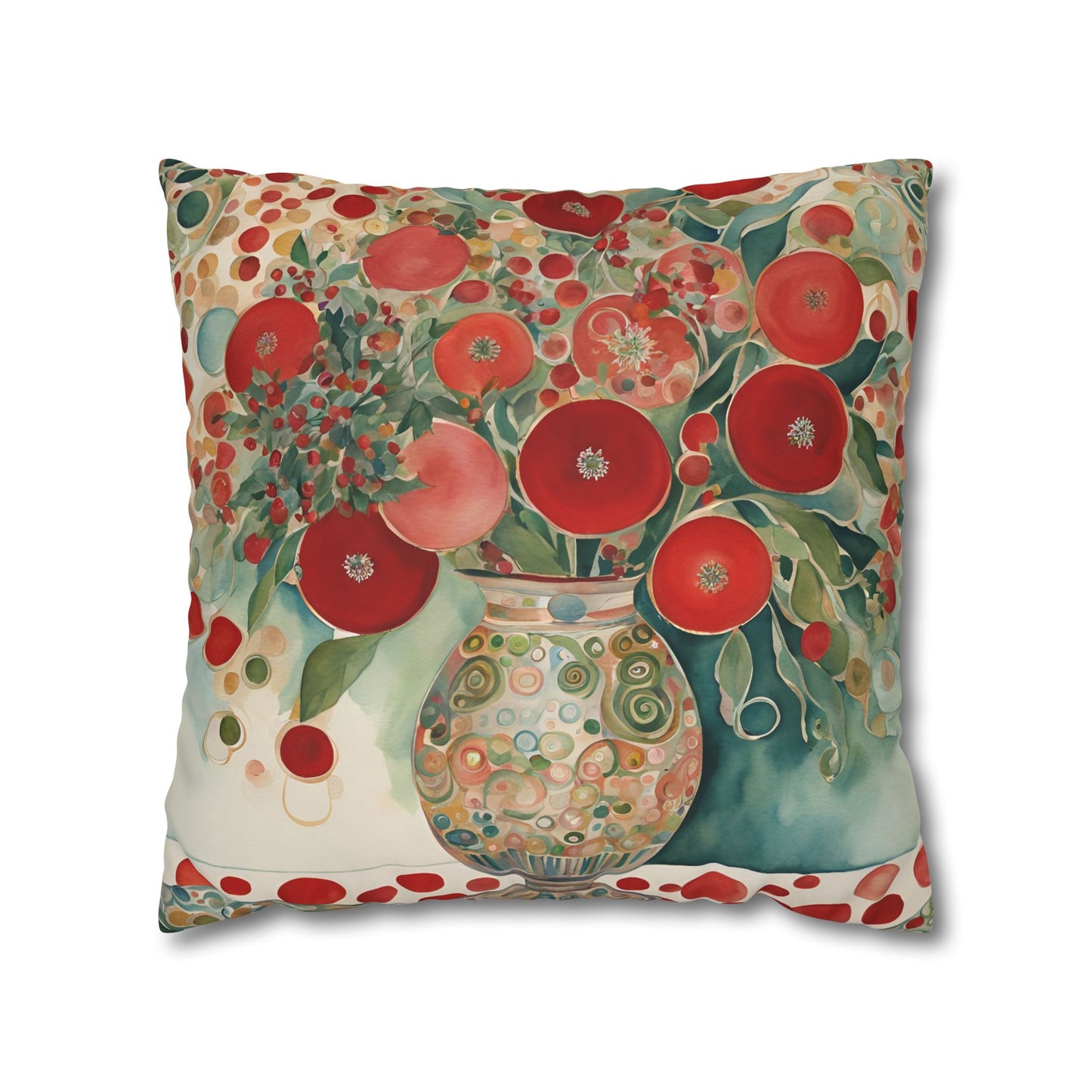 Chesney's Bouquet Square Poly Canvas Pillowcase