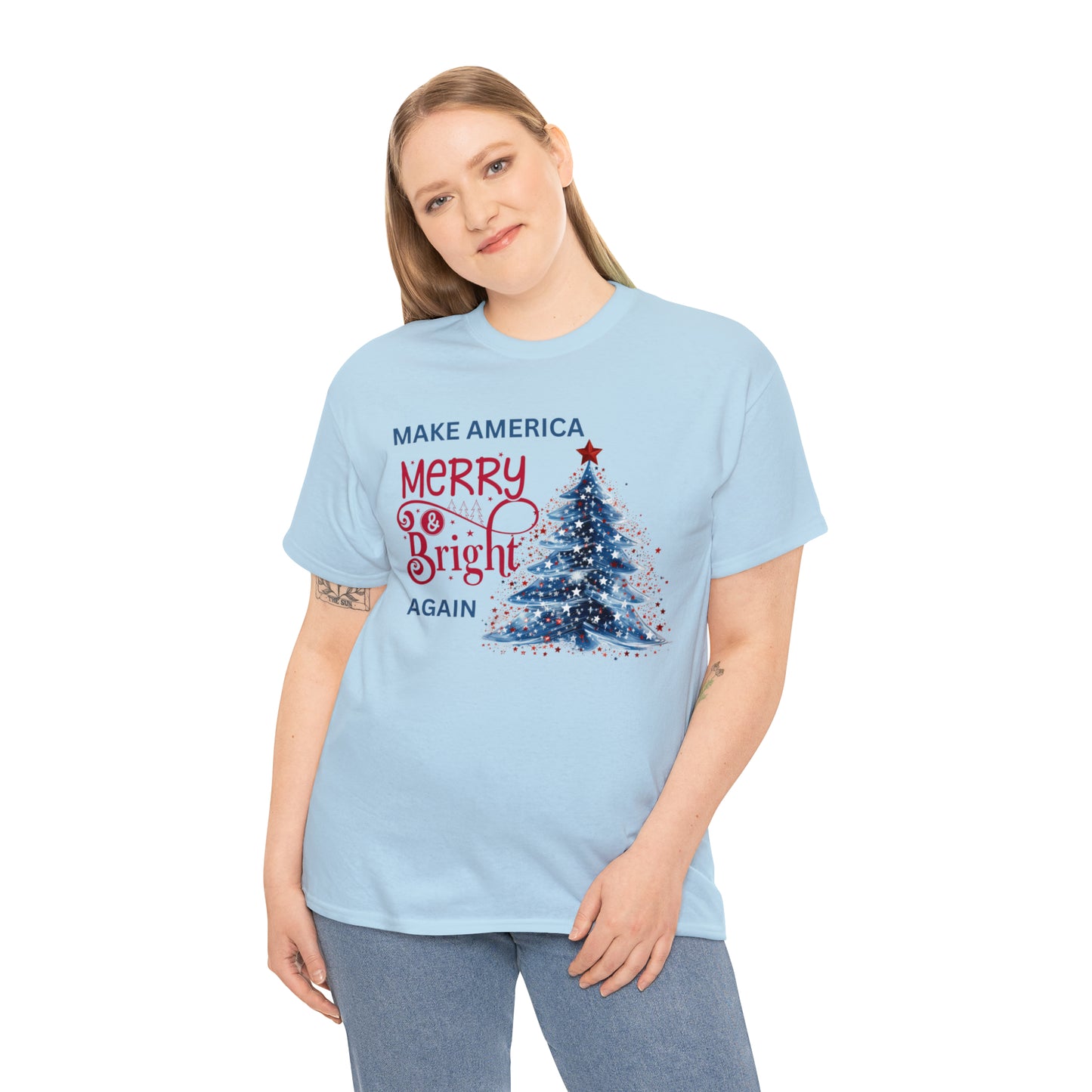 Make America Merry & Bright Again 1 Unisex Heavy Cotton Tee