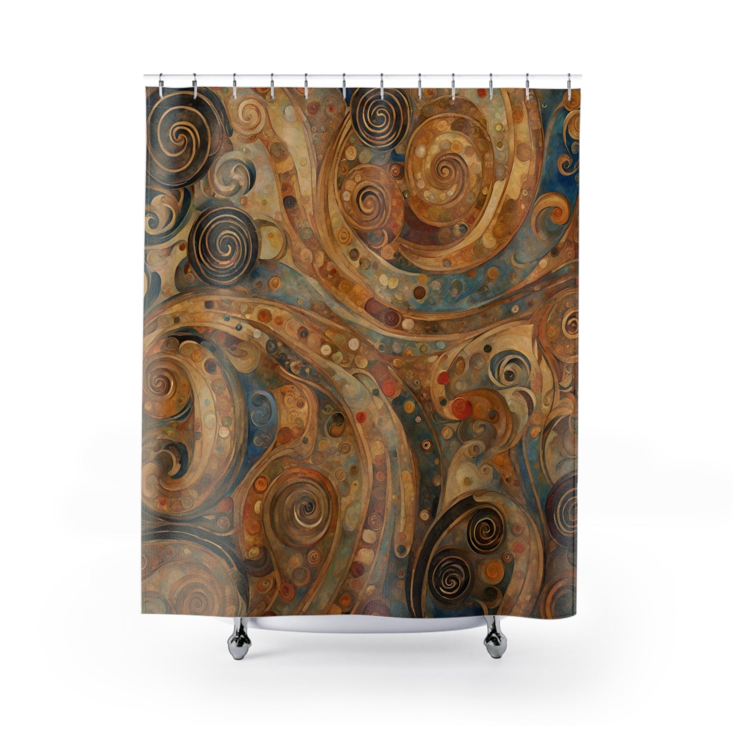 Moody Abstract Polyester Shower Curtain