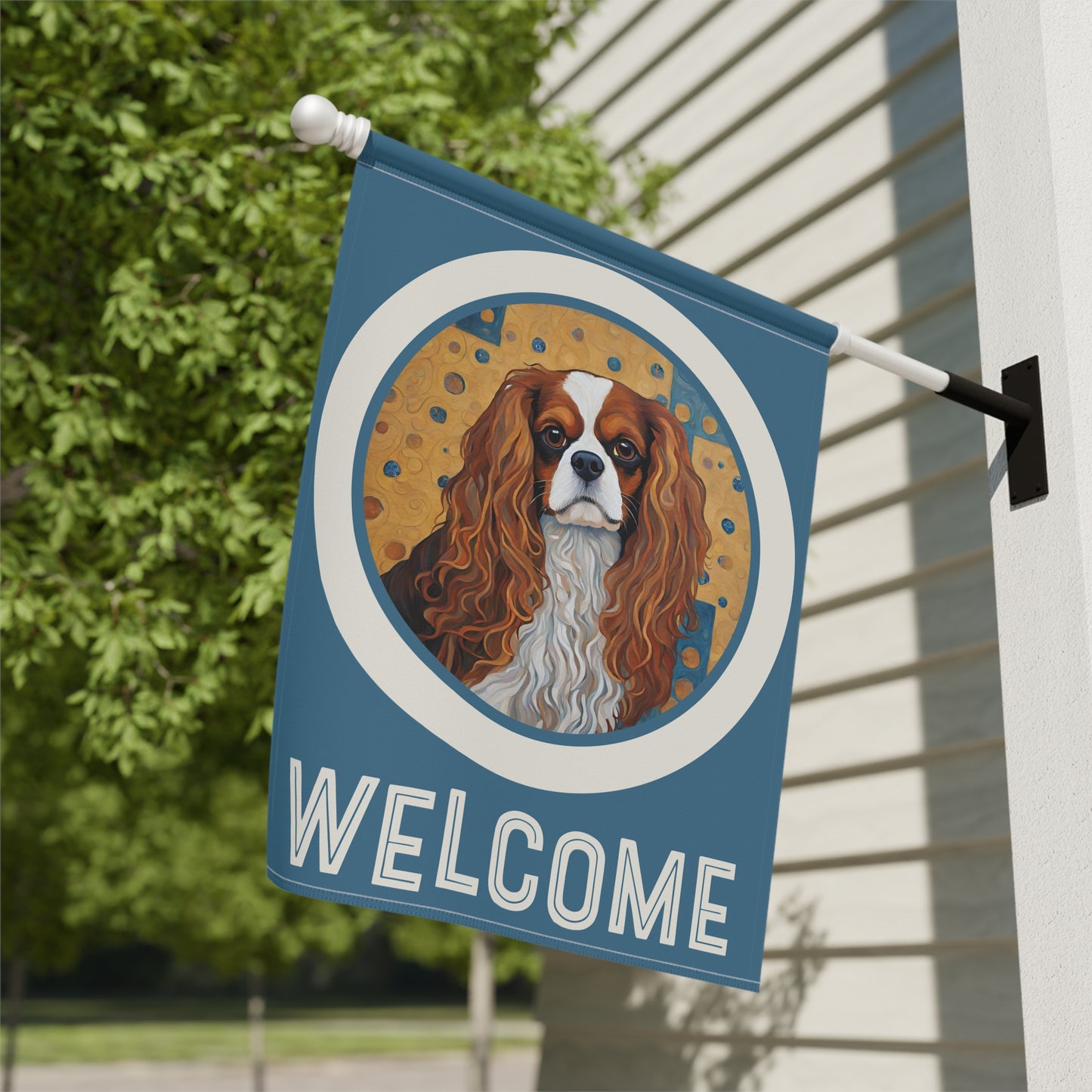 Cavalier King Charles Welcome 2-SidedGarden & House Flag/Banner