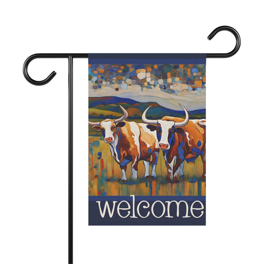 At the Ranch Welcome 2-Sided Garden & House Flag/Banner